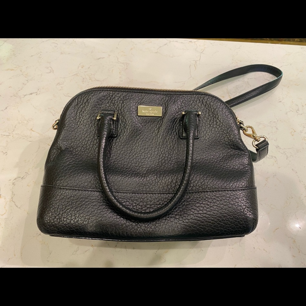 Kate spade black large dome crossbody
